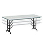Realspace Adjustable-Height Molded Plastic Top Folding Table, 6' Wide, 25 inch;-35 inch;H x 72 inch;W x 30 inch;D, Platinum