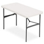 Realspace Folding Table, Molded Plastic Top, 4' Wide, 29 inch;H x 48 inch;W x 24 inch;D, Platinum