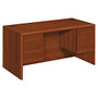 HON; 10700 Series Laminate Double Pedestal Desk, 29 1/2 inch;H x 60 inch;W x 30 inch;D, Cognac