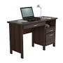 Inval Contemporary Engineered Wood Computer Desk, 30 inch;H x 47 inch;W x 20 inch;D, Espresso-Wengue