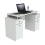 Inval Laura Standard Computer Desk, 29 3/5 inch;H x 49 4/5 inch;W x 19 3/5 inch;D, Laricina White