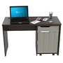 Inval Swing Out Storage Desk, 30 inch;H x 47 inch;W x 20 inch;D, Espresso Wengue
