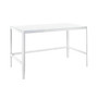 Lumisource PIA Glass-Top Desk/Table, 29 inch;H x 48 inch;W x 24 1/2 inch;D, White