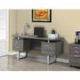 Monarch Retro-Style Computer Desk, 30 inch;H x 60 inch;W x 24 inch;D, Dark Taupe