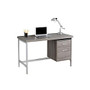 Monarch Specialties Contemporary MDF Computer Desk, 31 inch;H x 48 inch;W x 24 inch;D, Dark Taupe/Silver