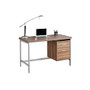 Monarch Specialties Contemporary MDF Computer Desk, 31 inch;H x 48 inch;W x 24 inch;D, Silver/Walnut