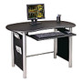 OSP Designs Saturn Desk Mixed Media Workstation, 30 inch;H x 47 3/4 inch;W x 27 1/2 inch;D, Black