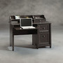 Sauder; Edge Water Collection Wood/Veneer Computer Desk With Hutch, 36 7/8 inch;H x 47 1/8 inch;W x 23 1/2 inch;D, Estate Black