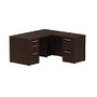 BBF 300 Series L-Shaped Single-Pedestal Desk, 29 1/10 inch;H x 59 3/5 inch;W x 59 3/5 inch;D, Mocha Cherry, Premium Installation Service