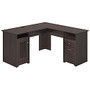Bush Furniture; Cabot L-Desk, 30 inch;H x 59 inch;W x 59 inch;D, Heather Gray, Standard Delivery