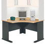 Bush Office Advantage Corner Desk, 29 7/8 inch;H x 47 1/4 inch;W x 47 1/4 inch;D, Beech/Slate, Premium Installation Service