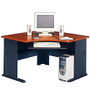 Bush Office Advantage Corner Desk, 29 7/8 inch;H x 47 1/4 inch;W x 47 1/4 inch;D, Hansen Cherry/Galaxy, Standard Delivery Service