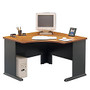 Bush Office Advantage Corner Desk, 29 7/8 inch;H x 47 1/4 inch;W x 47 1/4 inch;D, Natural Cherry/Slate, Standard Delivery Service