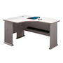 Bush Office Advantage Left  inch;L inch; Bow Desk, 29 7/8 inch;H x 59 3/8 inch;W x 43 3/8 inch;D, Spectrum/Pewter, Standard Delivery