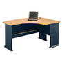 Bush Office Advantage Right  inch;L inch; Bow Desk, 29 7/8 inch;H x 59 3/8 inch;W x 43 3/8 inch;D, Beech/Slate, Standard Delivery Service