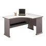 Bush Office Advantage Right  inch;L inch; Bow Desk, 29 7/8 inch;H x 59 3/8 inch;W x 43 3/8 inch;D, Spectrum/Pewter, Standard Delivery