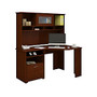 Bush; Cabot Collection Transitional Wood Corner Desk With Hutch, 67 inch;H x 59 inch;W x 36 inch;D, Harvest Cherry, Standard Delivery