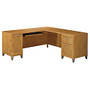 Bush; Somerset Collection Transitional Wood L-Desk, 25 inch;H x 71 inch;W x 71 inch;D, Maple Cross, Standard Delivery