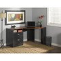 Bush; Wheaton Collection Transitional Wood Reversible Corner Desk, 29 inch;H x 60 inch;W x 38 inch;D, Antique Black, Standard Delivery