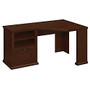 Bush; Yorktown Collection Transitional Wood Corner Desk, 30 inch;H x 61 inch;W x 38 inch;D, Antique Cherry, Standard Delivery