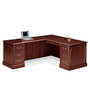 HON; 94000-Series Left Return For Right-Pedestal Desk, Mahogany