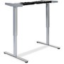 Lorell Electric Height Adj. Sit-Stand Desk Frame - 2 Legs - 46 inch; Height x 27.50 inch; Width x 44.25 inch; Depth - Assembly Required - Silver