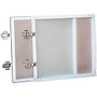 Lorell Wall-Mount Hutch Frosted Glass Door - 30 inch; Door, 13.6 inch; x 16 inch; x 0.9 inch; - Material: Frosted Glass Door - Finish: Frost