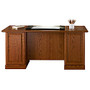 Sauder; Orchard Hills Executive Desk, 30 1/4 inch;H x 64 3/8 inch;W x 29 1/2 inch;D, Carolina Oak