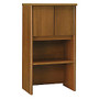 Bush Business Furniture Components Collection 24 inch; Wide Hutch, 43 inch;H x 23 5/8 inch;W x 15 3/8 inch;D, Warm Oak, Premium Installation Service