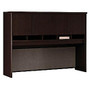 Bush Business Furniture Components Collection 60 inch; Wide Hutch, 43 inch;H x 58 7/8 inch;W x 15 3/8 inch;D, Mocha Cherry, Premium Installation Service