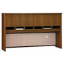 Bush Business Furniture Components Collection 72 inch; Wide 4 Door Hutch, 43 1/8 inch;H x 71 1/8 inch;W x 15 3/8 inch;D, Warm Oak, Standard Delivery Service