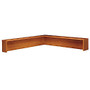 Bush Business Furniture Components Collection Reception L-Shelf, 14 inch;H x 77 inch;W x 71 inch;D, Auburn Maple, Premium Installation Service