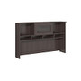 Bush Furniture; Cabot Hutch, 36 5/16 inch;H x 59 1/2 inch;W x 11 9/16 inch;D, Heather Gray, Standard Delivery