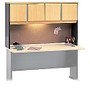 Bush Office Advantage 60 inch; Hutch, 36 1/2 inch;H x 59 5/8 inch;W x 13 7/8 inch;D, Beech/Slate, Standard Delivery Service