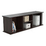 Inval Wall Mounted Laminate Hutch, 14 9/10 inch;H x 47 inch;W x 11 4/5 inch;D, Espresso-Wengue