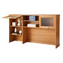 Realspace; Magellan Collection Hutch, 33 5/8 inch;H x 58 1/8 inch;W x 11 5/8 inch;D, Honey Maple