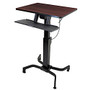 Ergotron WorkFit-PD Sit-Stand Desk, 51 1/2 inch;H x 31 1/2 inch;W x 23 1/2 inch;D, Walnut/Black