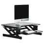 Lorell; Sit-To-Stand Desk Riser, 16 1/4 inch;H x 32 inch;W x 21 1/2 inch;D, Black