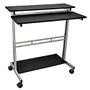 Luxor Standup Desk, 46 inch;H x 39 1/2 inch;W x 29 inch;D, Black/Gray