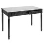 SEI Writing Desk, 30 inch;H x 42 1/2 inch;W x 23 inch;D, Black