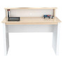 Inval Writing Desk, 30 inch;H x 47 inch;W x 22 inch;D, Laricina White/Beech