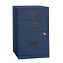 Bisley Steel Letter-Size Under-Desk Storage Cabinet, 3 Drawers, Navy
