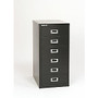 Bisley Steel Under-Desk Storage Cabinet, 6 Drawers, 24 inch;H x 11 inch;W x 15 inch;D, Black