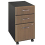 Bush Office Advantage 3-Drawer File, 28 1/4 inch;H x 15 5/8 inch;W x 20 3/8 inch;D, Sienna Walnut, Standard Delivery Service