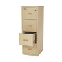 FireKing Vertical Fireproof File Cabinet, 4 Drawers, 52 3/4 inch;H x 17 3/4 inch;W x 22 1/8 inch;D, Parchment