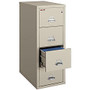 FireKing; 25 Vertical File, 4-Drawer, Legal-Size, 52 3/4 inch;H x 20 3/4 inch;W x 25 inch;D, Parchment, White Glove Delivery