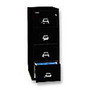 FireKing; 25 Vertical File, 4-Drawer, Letter-Size, 52 3/4 inch;H x 17 3/4 inch;W x 25 inch;D, Black, White Glove Delivery