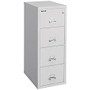 FireKing; 25 Vertical File, 4-Drawer, Letter-Size, 52 3/4 inch;H x 17 3/4 inch;W x 25 inch;D, Platinum, White Glove Delivery