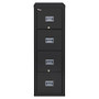 FireKing; Patriot Series 31 5/8 inch;D Vertical Letter-Size File Cabinet, 4 Drawers, Black, White Glove Delivery