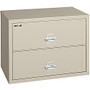 FireKing; UL 1-Hour Lateral File, 2 Drawers, 27 3/4 inch;H x 37 1/2 inch;W x 22 1/8 inch;D, Parchment, White Glove Delivery